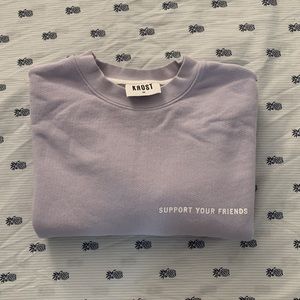 Real Crop Crewneck (Heather Purple) - ONE SIZE